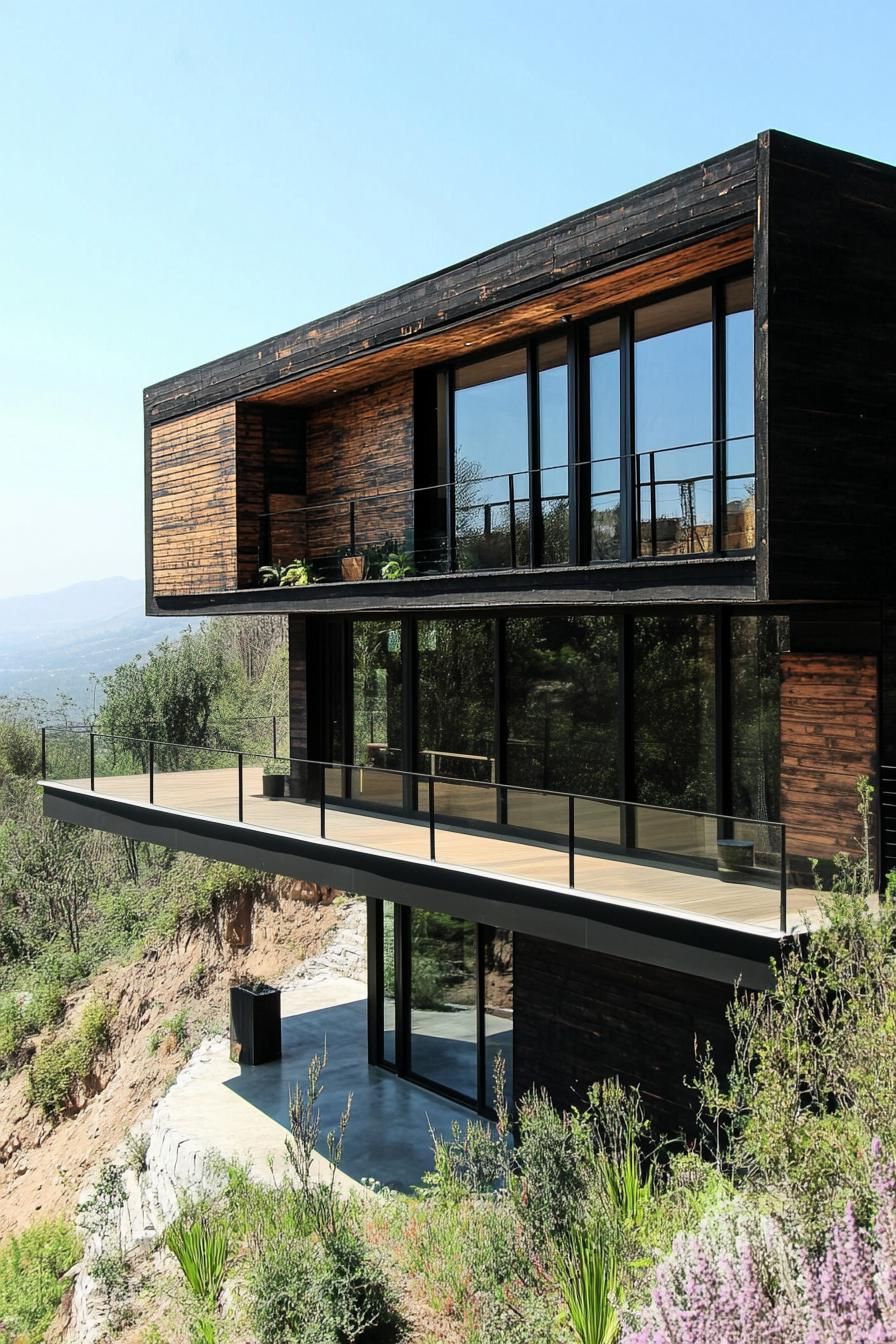 A Hillside Chalet With Bold Lines