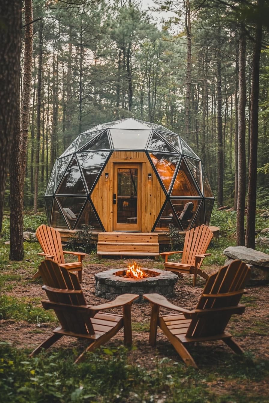 4) Dome Cabin in the Woods