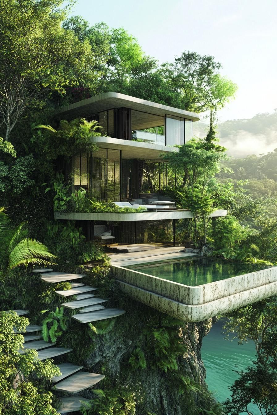 Floating Staircases Leading to Terraces - photo 2