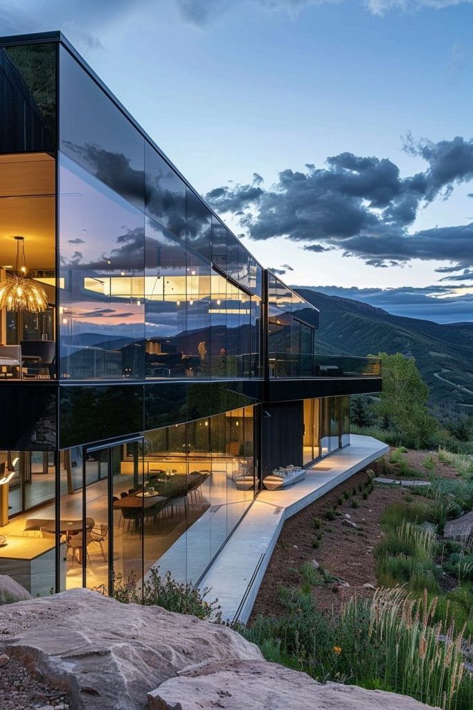 7) Exteriors Wrapped in Mirror Cladding