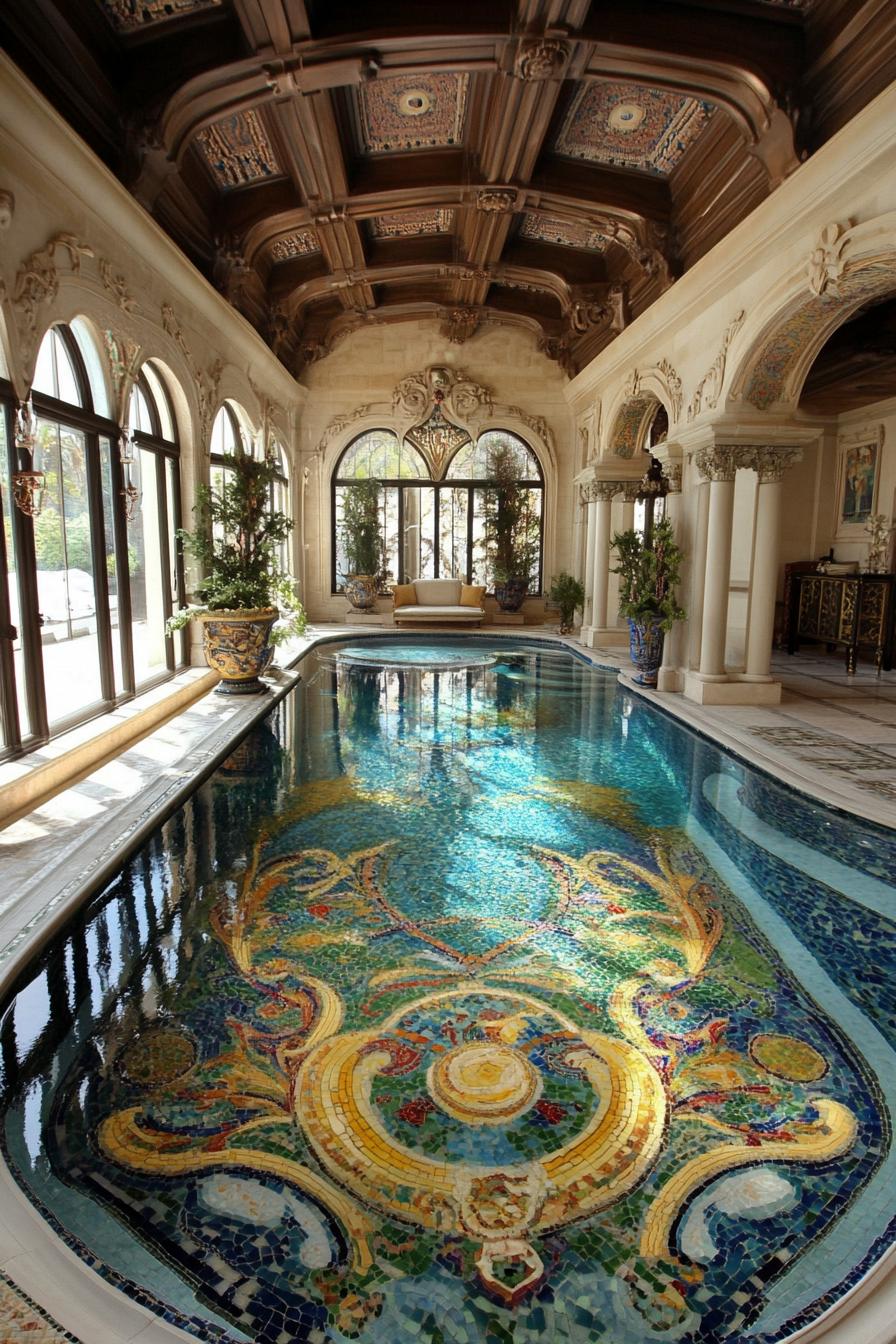 Pool Floor With Custom Mosaic - photo 2