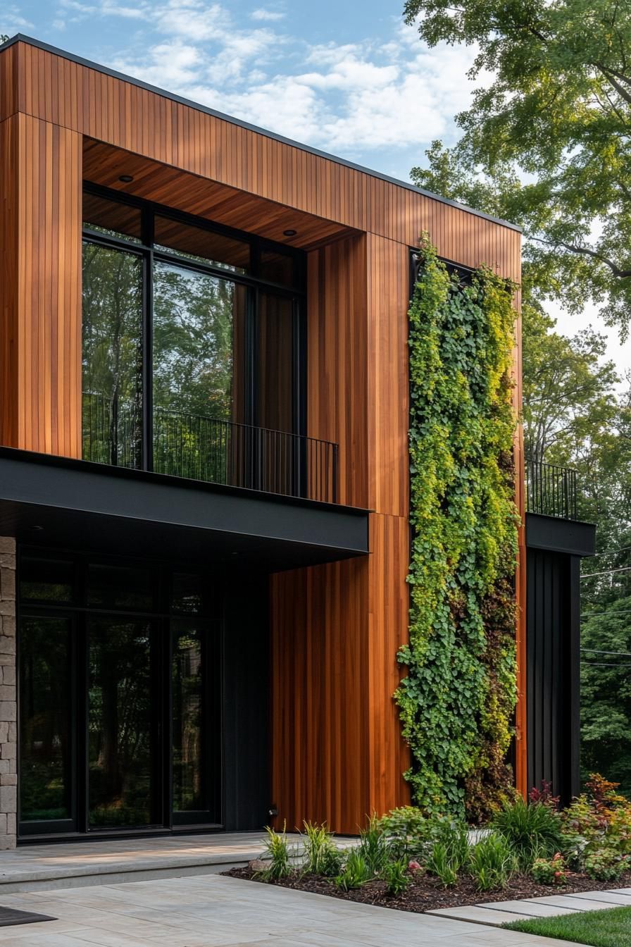 Wooden Slats Paired With Vertical Greenery - photo 4