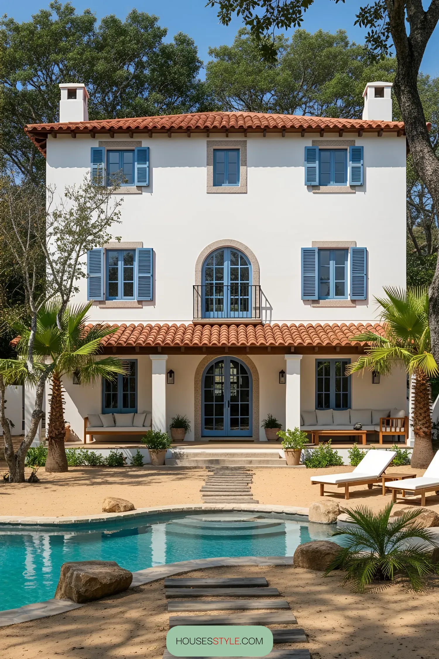 Sunset Retreat With Azure Accents