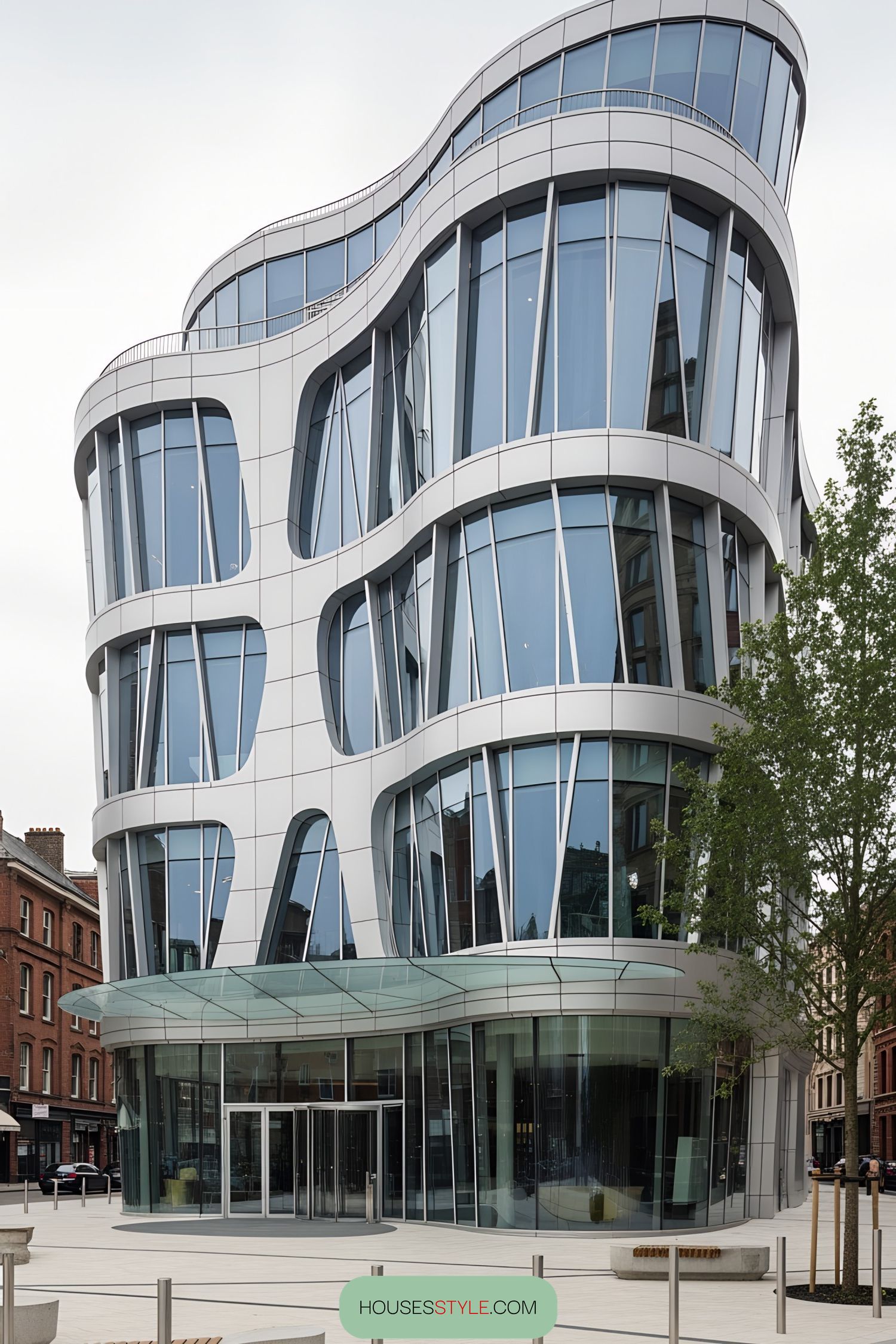 Curved Glass Gives This Building Its Shape