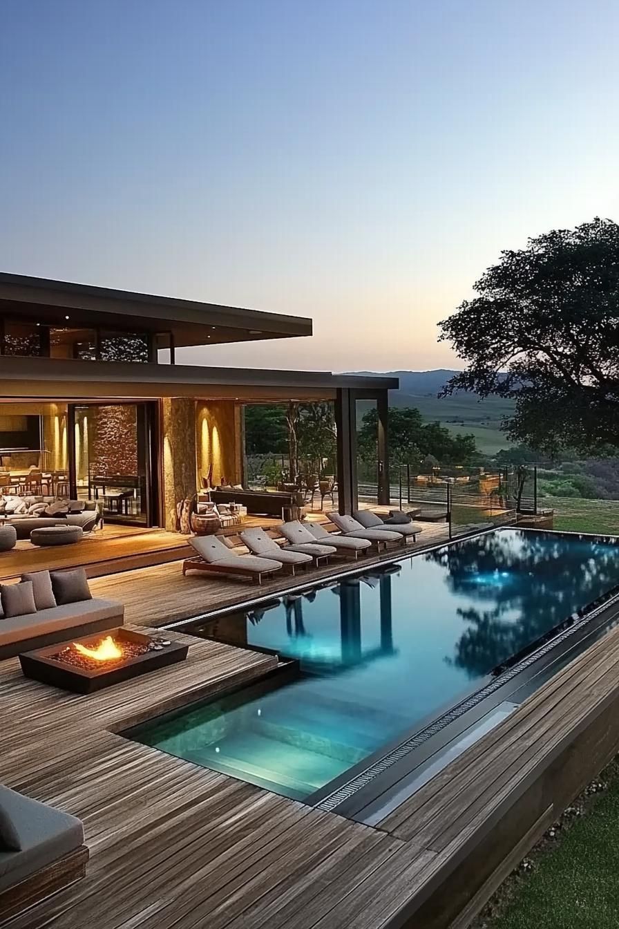 A Dreamy Poolside Setting in a Luxurious Home