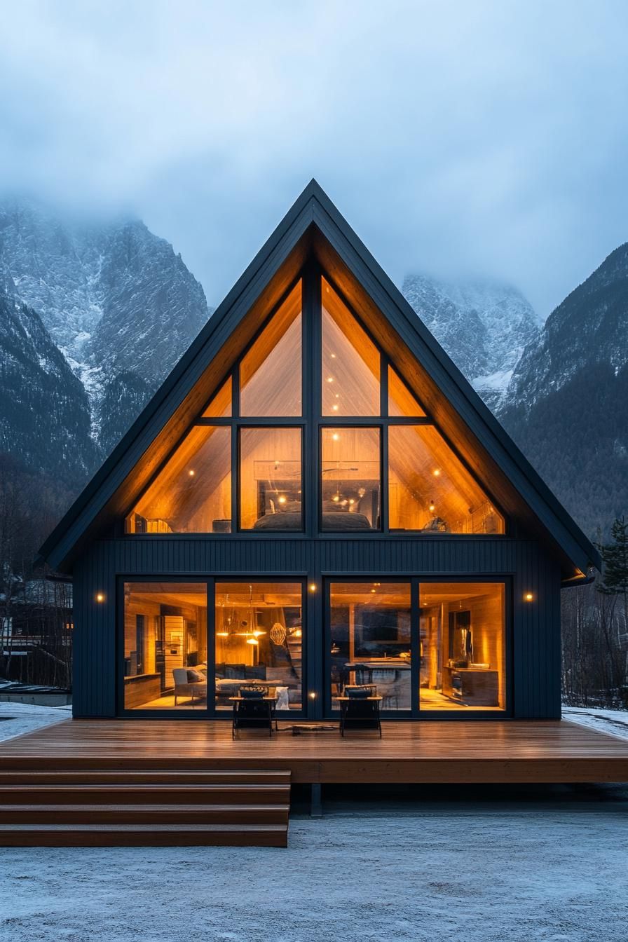 Midnight Blue Siding With Scandinavian Decks - photo 2