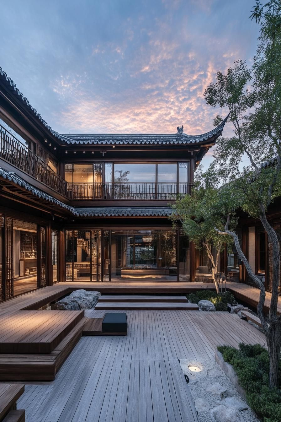 Multi-Level Terraced Courtyard Designs - photo 3