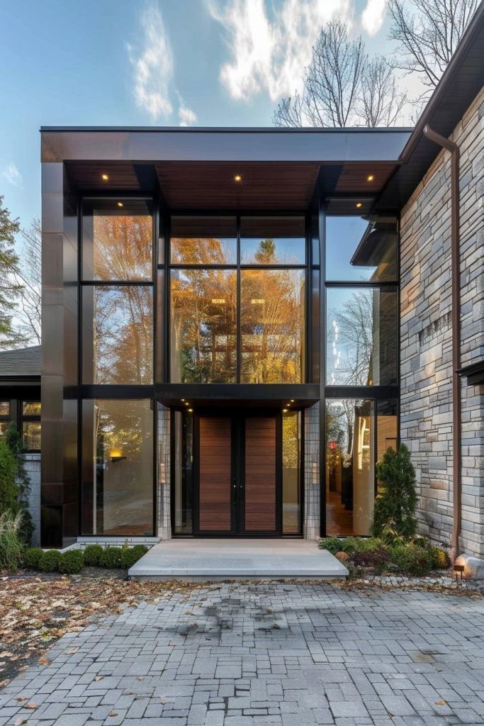 Double-Height Glass Entryways