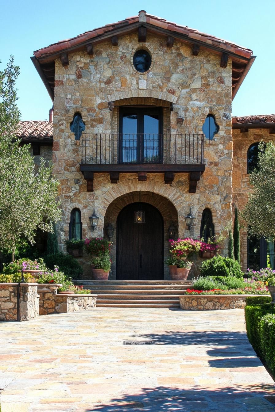 A Tuscan Villa with a Striking Stone Facade