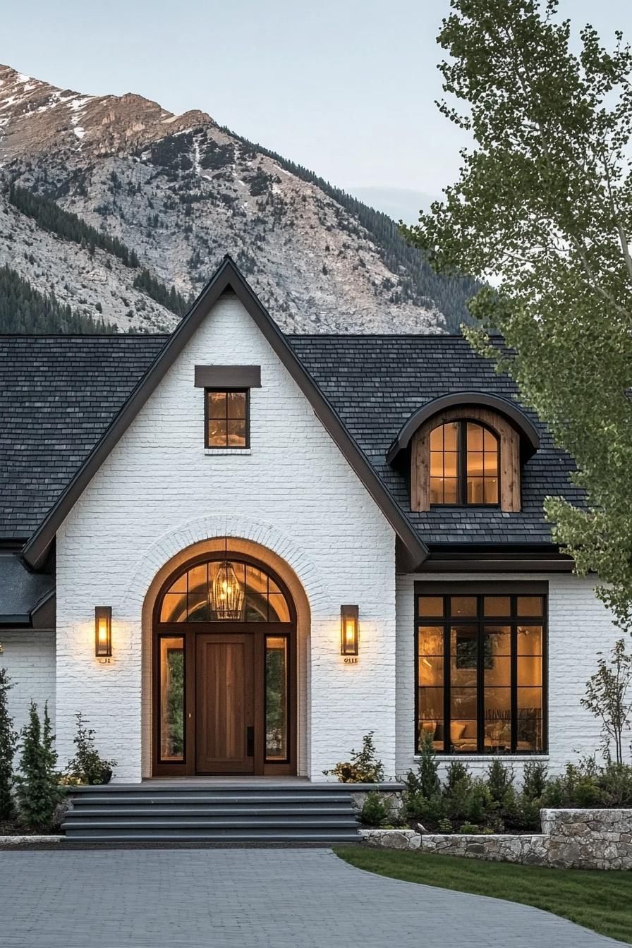 Snow-White Brick Paired with Dark Timber - photo 5