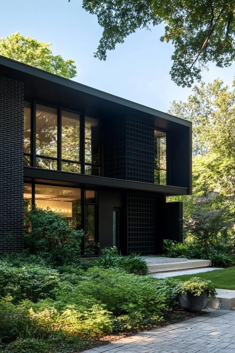 Black Concrete With Geometric Designs - photo 2