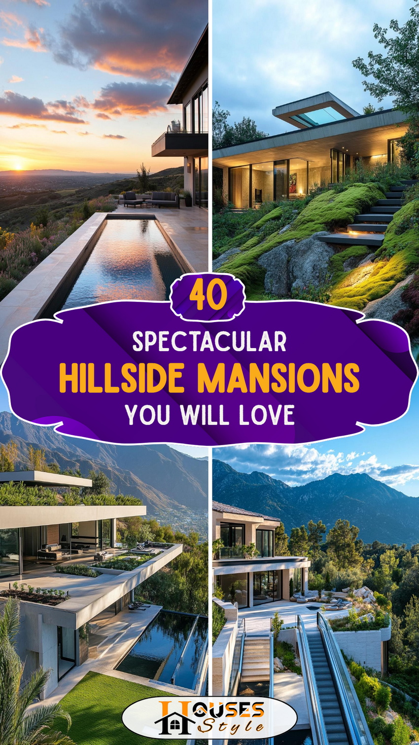 40 Spectacular Hillside Mansions You Will Love