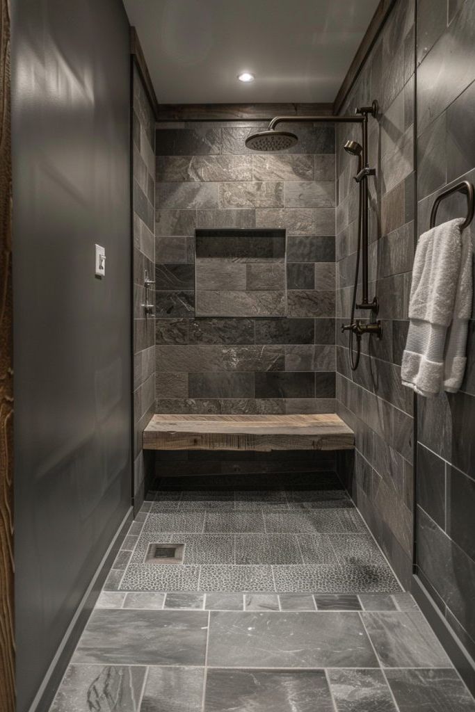Pewter Grey Shower Wall Ideas