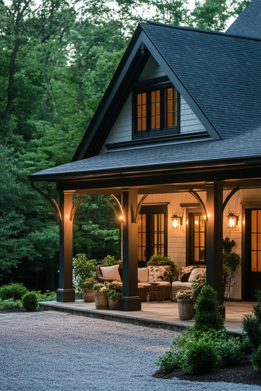 Barn-style Lighting on a Classic Front Porch - photo 4