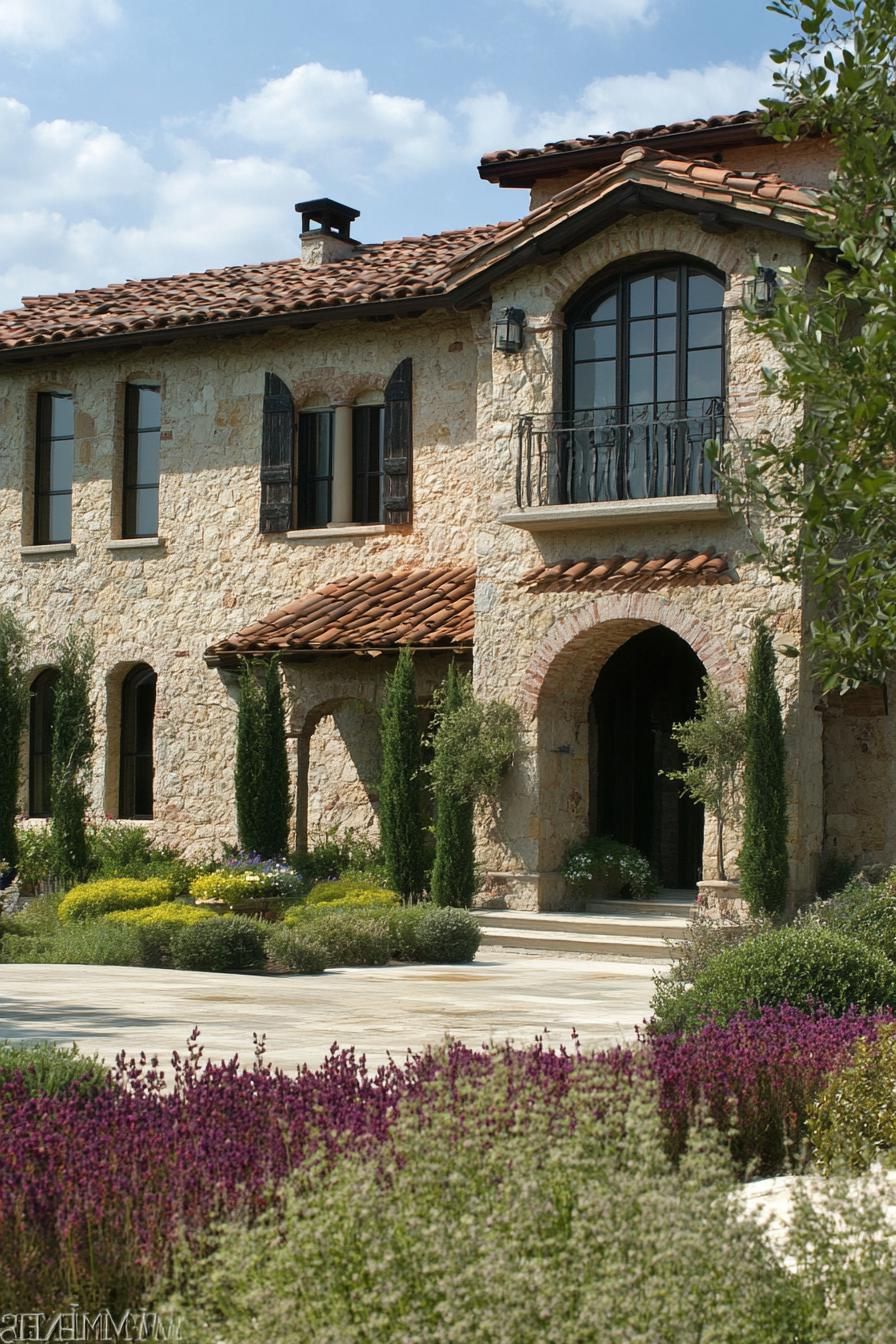 A Tuscan Villa's Stone Wall Symphony
