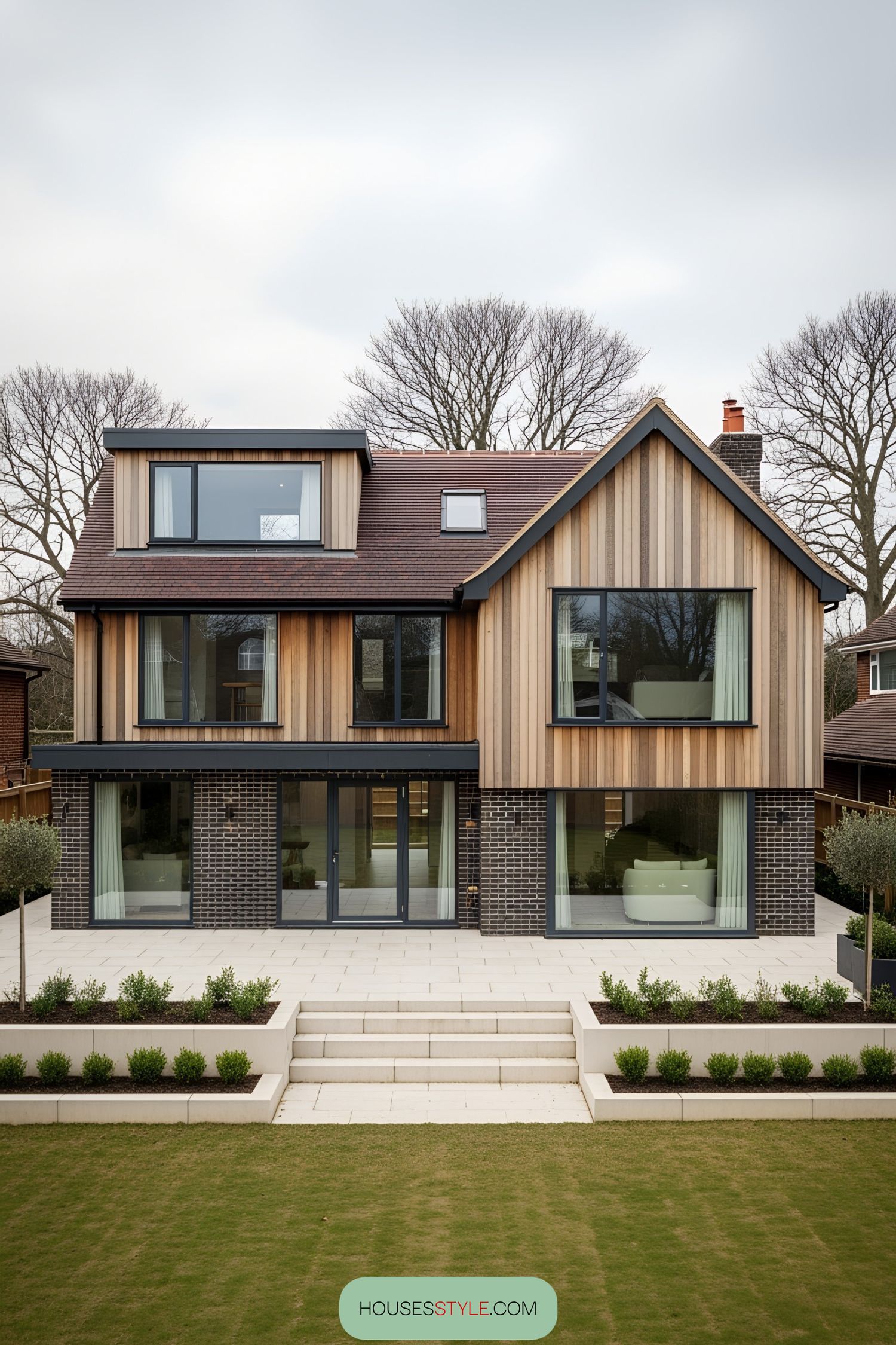 An Urban Chalet Combining Brick and Timber
