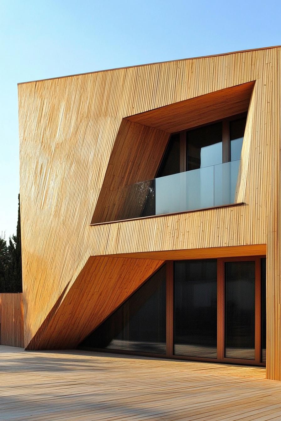 Light Wood Panels With Bold Geometric Shapes - photo 2