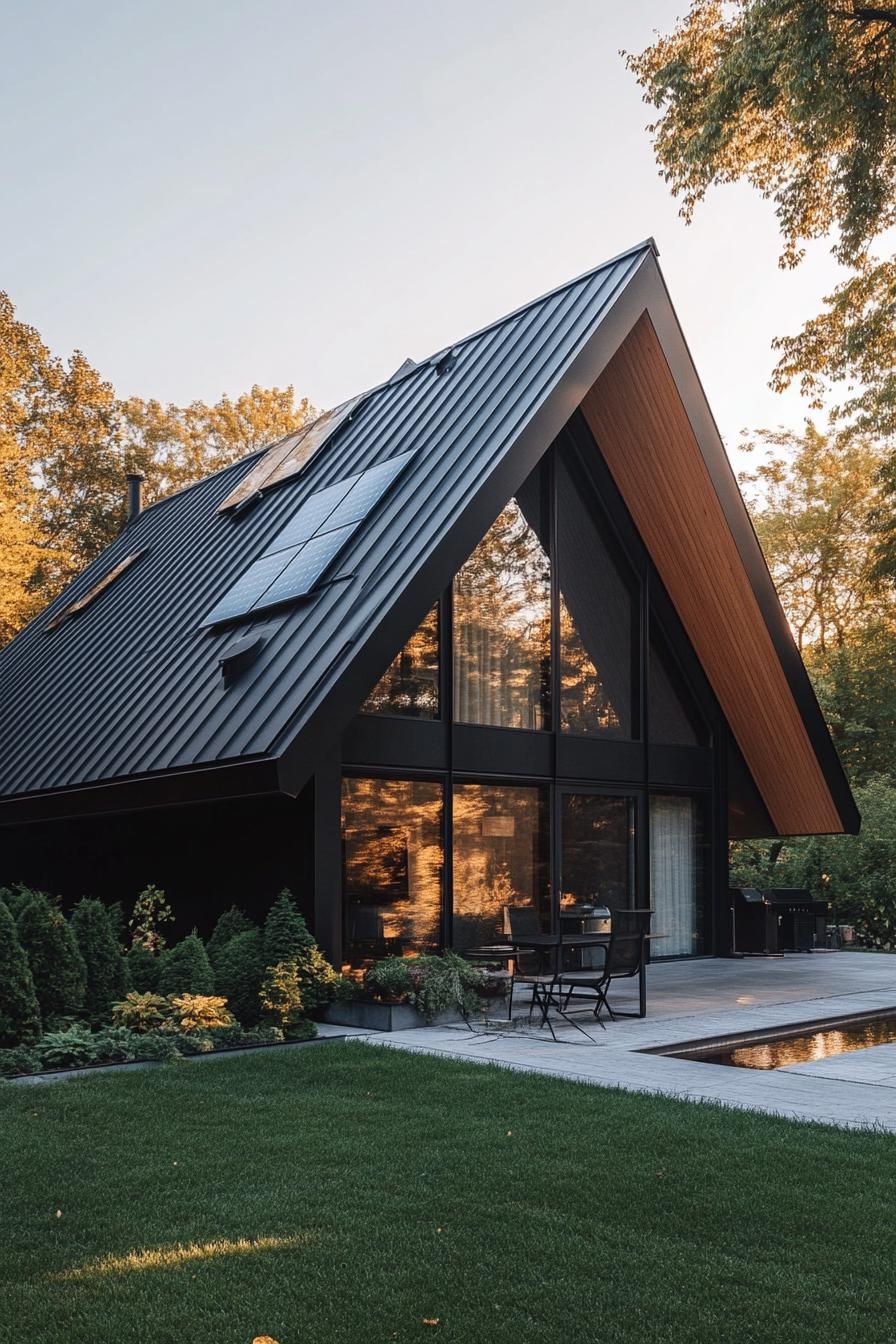 Zinc Shingles Paired With Solar Panels