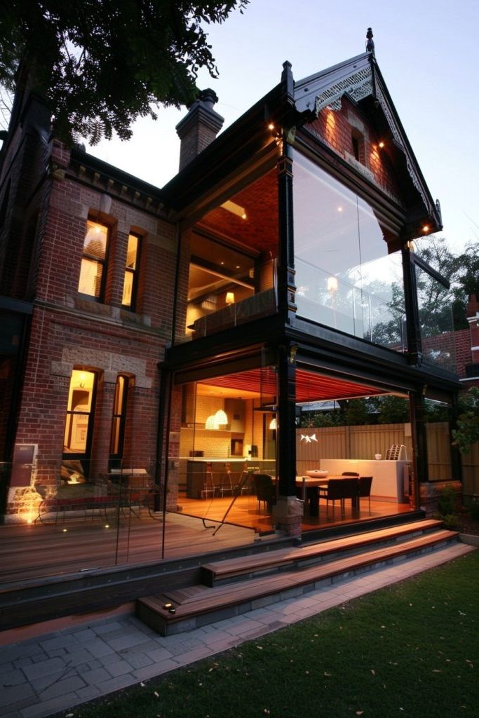 Victorian Facade Meets Glass Cube