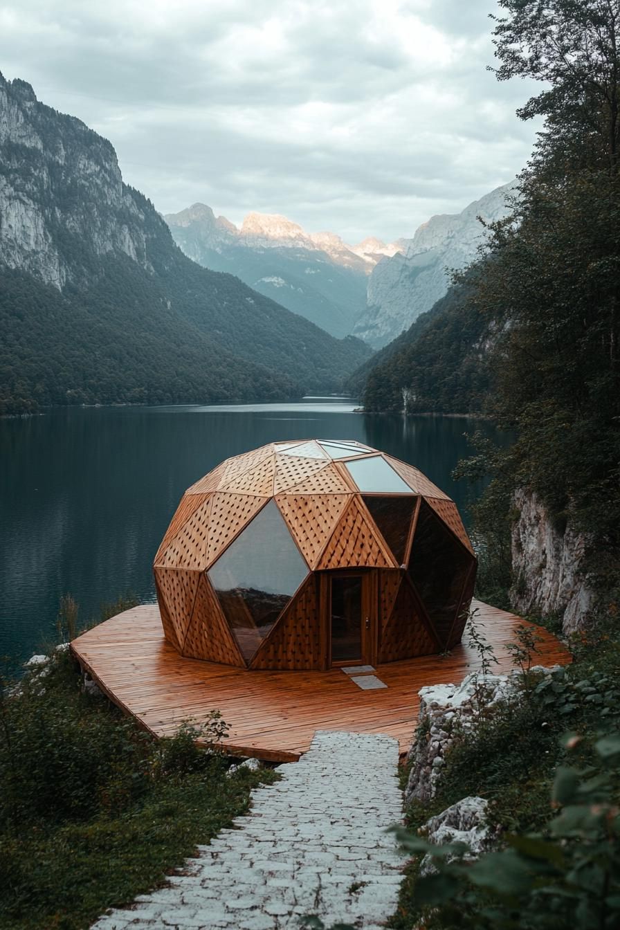 5) Dome Cabin Amidst Mountains