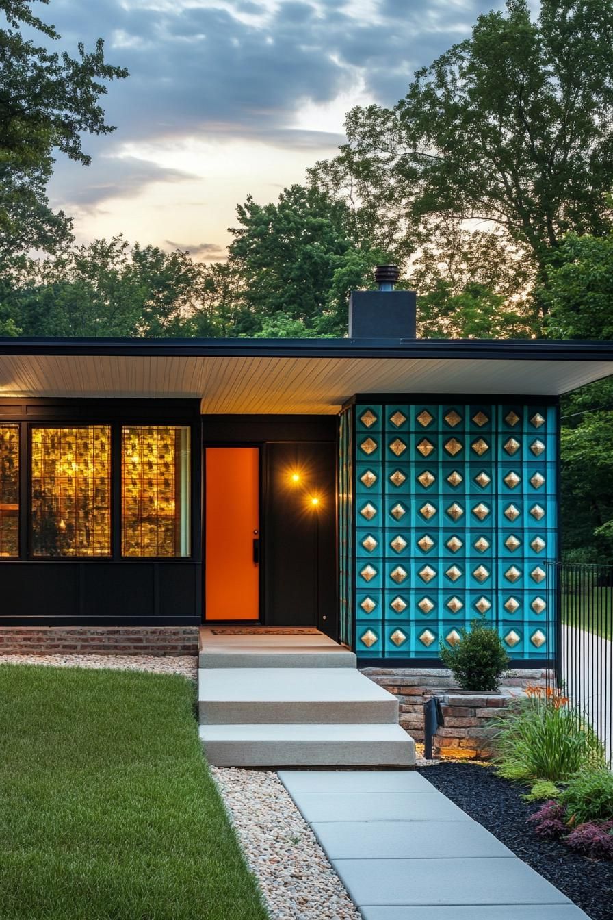 Turquoise and Tangerine Geometric Accents - photo 2