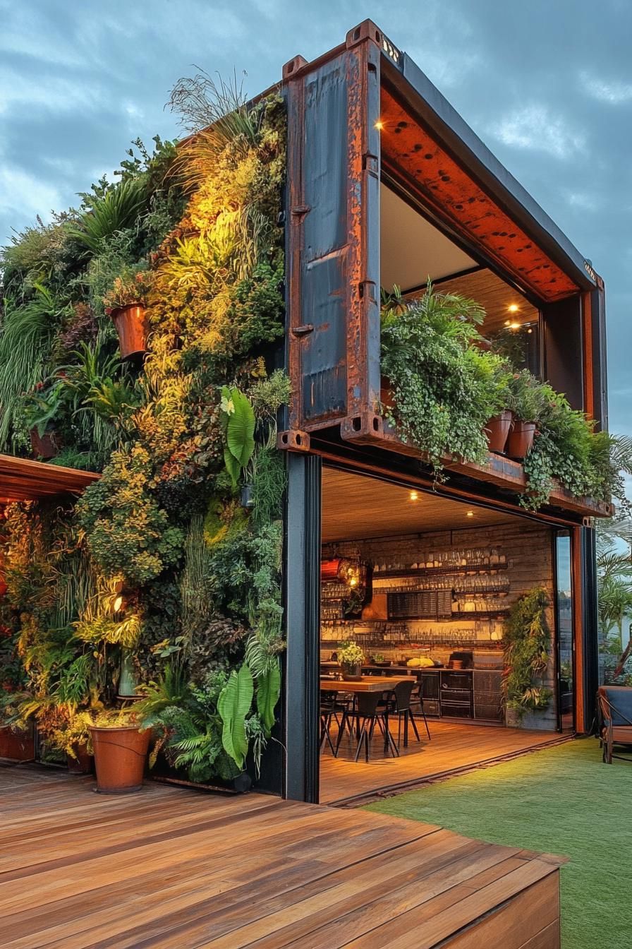 Upcycled Shipping Containers With Vertical Gardens - photo 4