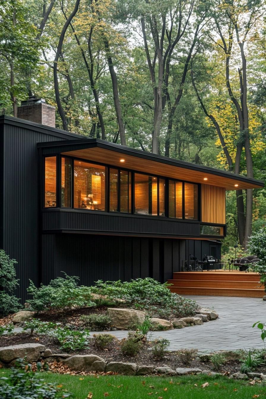 Two-tone Black and Natural Wood Accents - photo 4