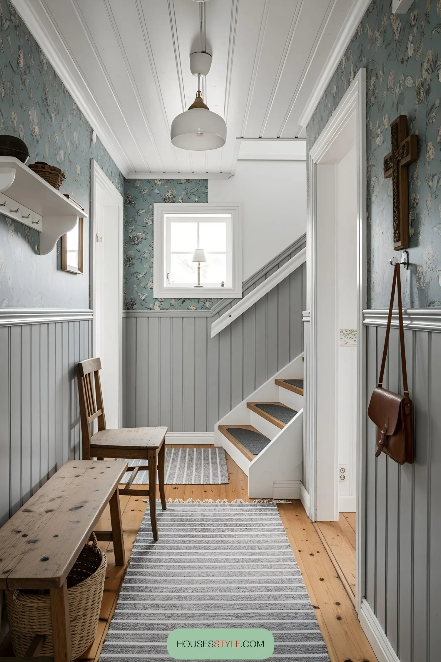 6) A Nordic Hallway Where Calm Elements Unite