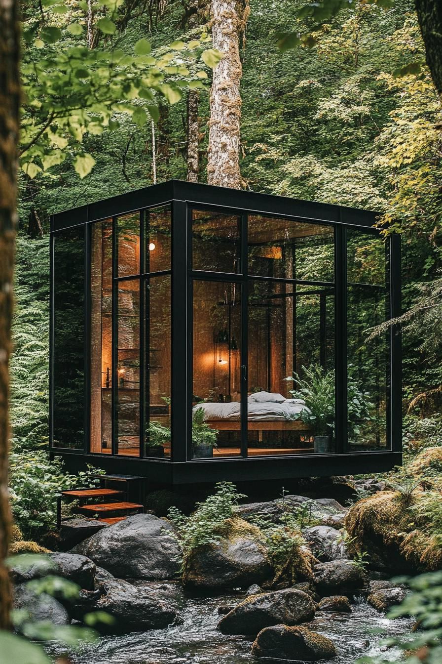 A Glass Retreat Tucked Into the Forest