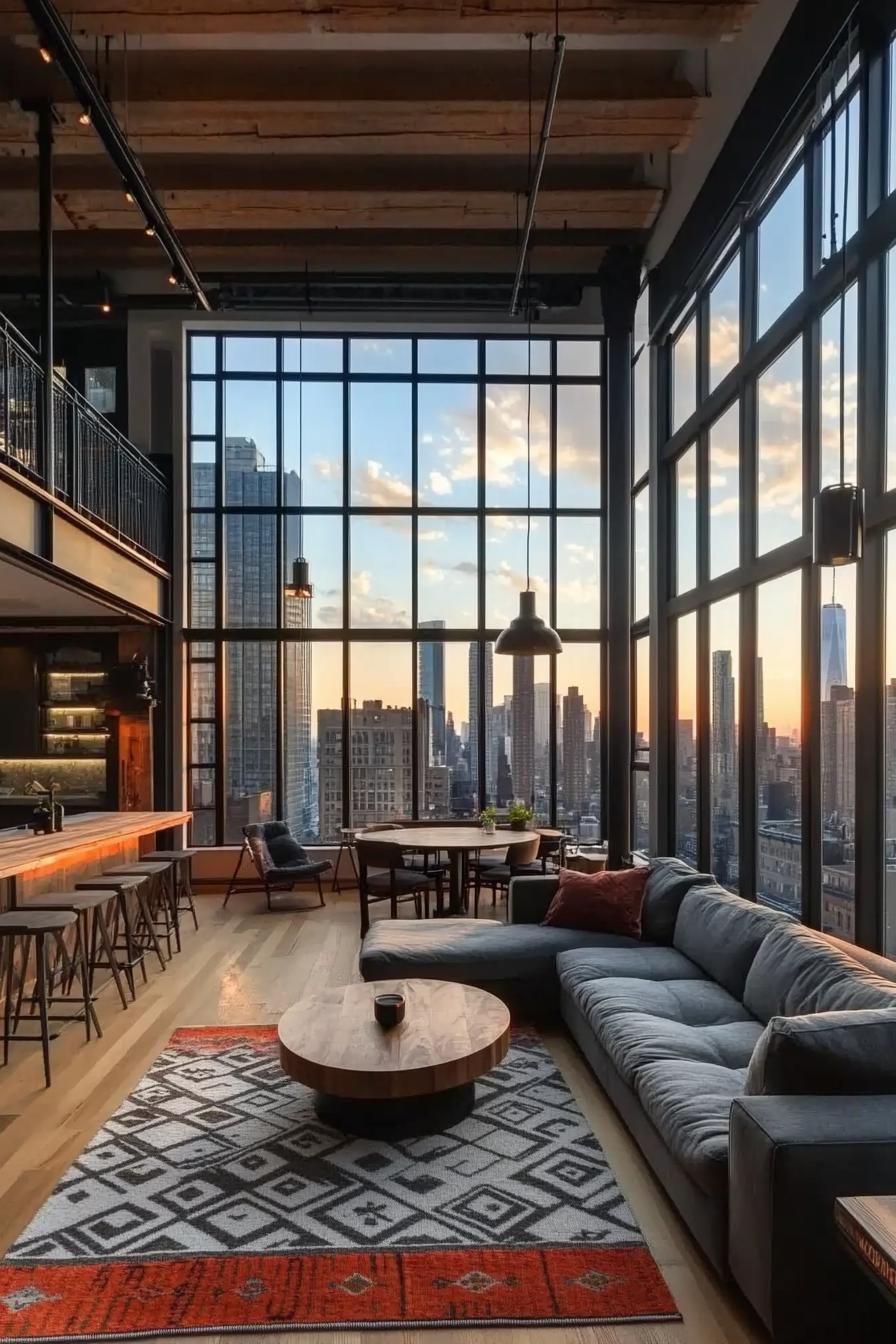 Loft Interiors With Floor-to-Ceiling Windows - photo 4