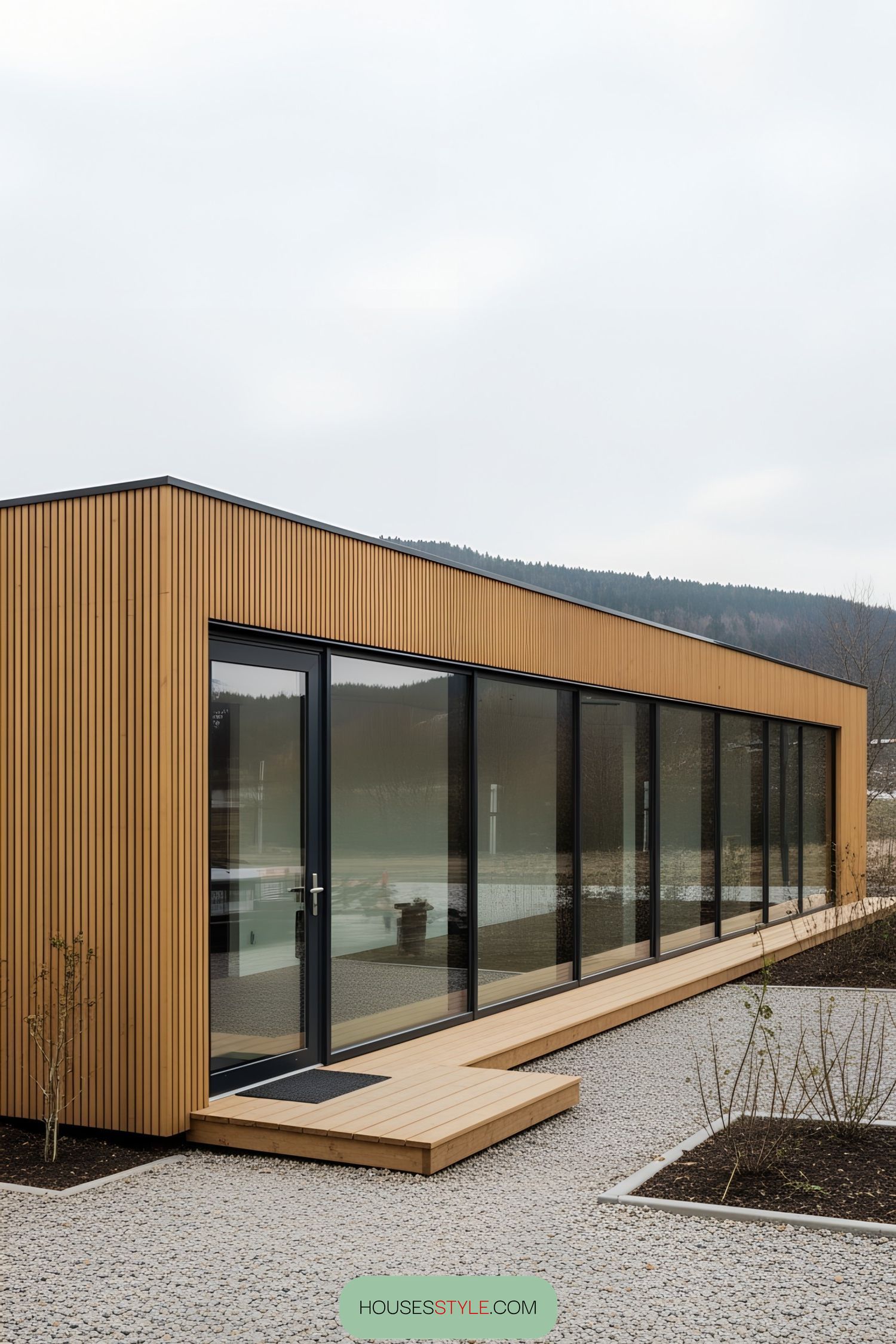Wood-Paneled Container Office Design