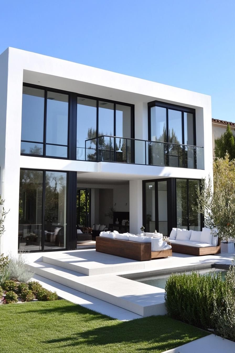 Clean White Stucco and Wide Glass Walls - photo 4