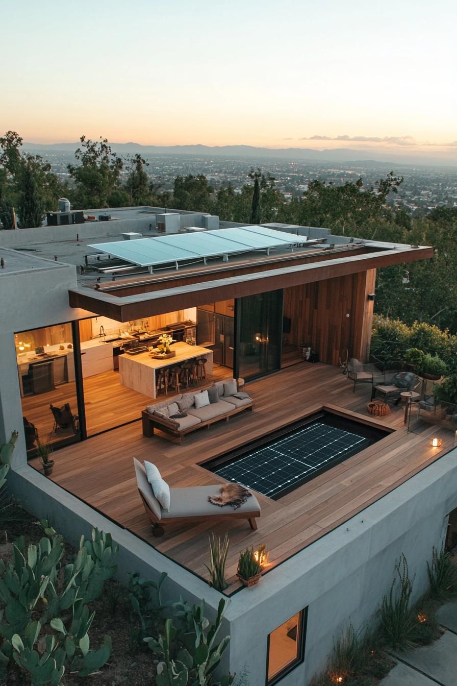 Solar-Paneled Roof Deck With Outdoor Kitchen - photo 3