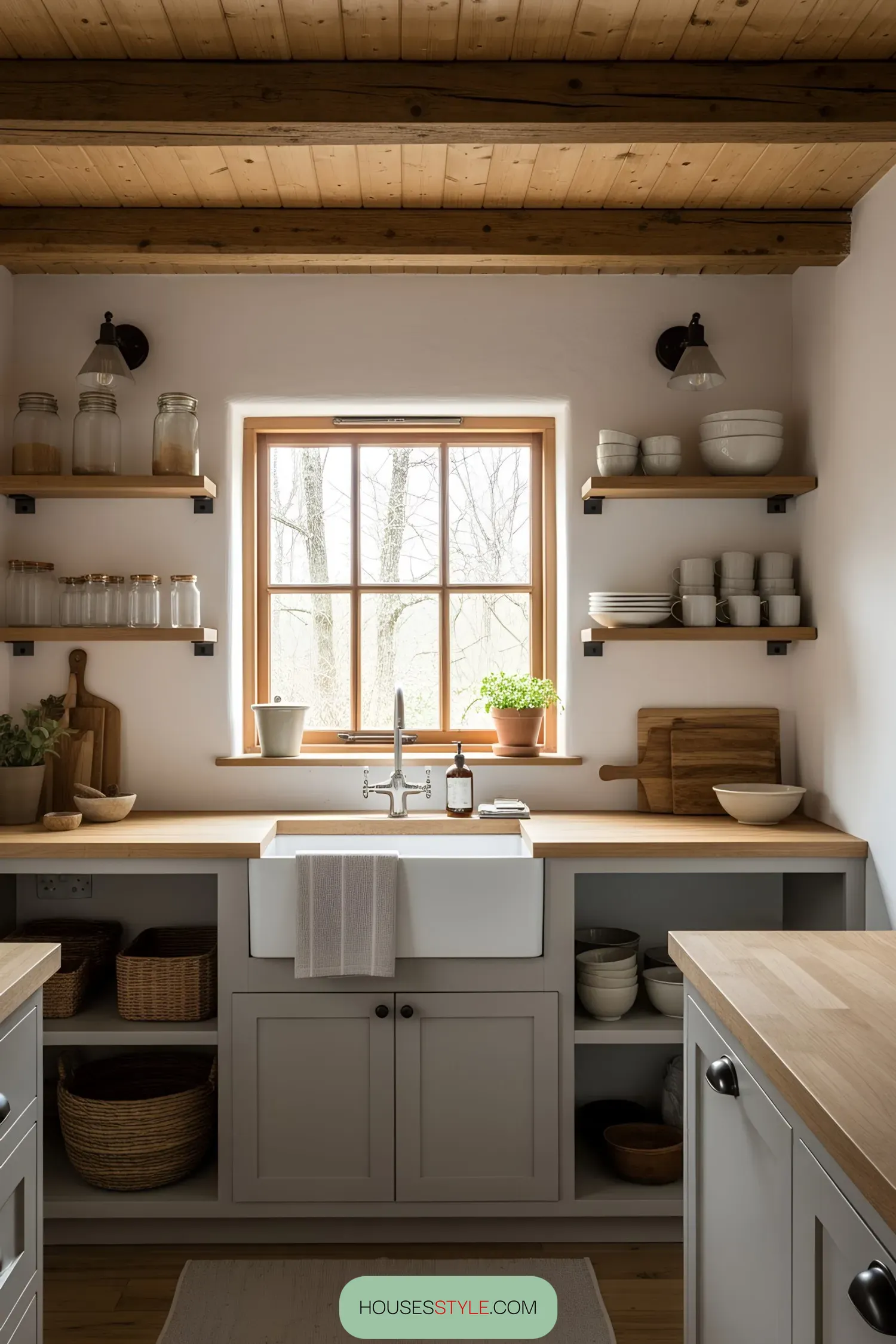 Farmhouse Sink by an Old Window