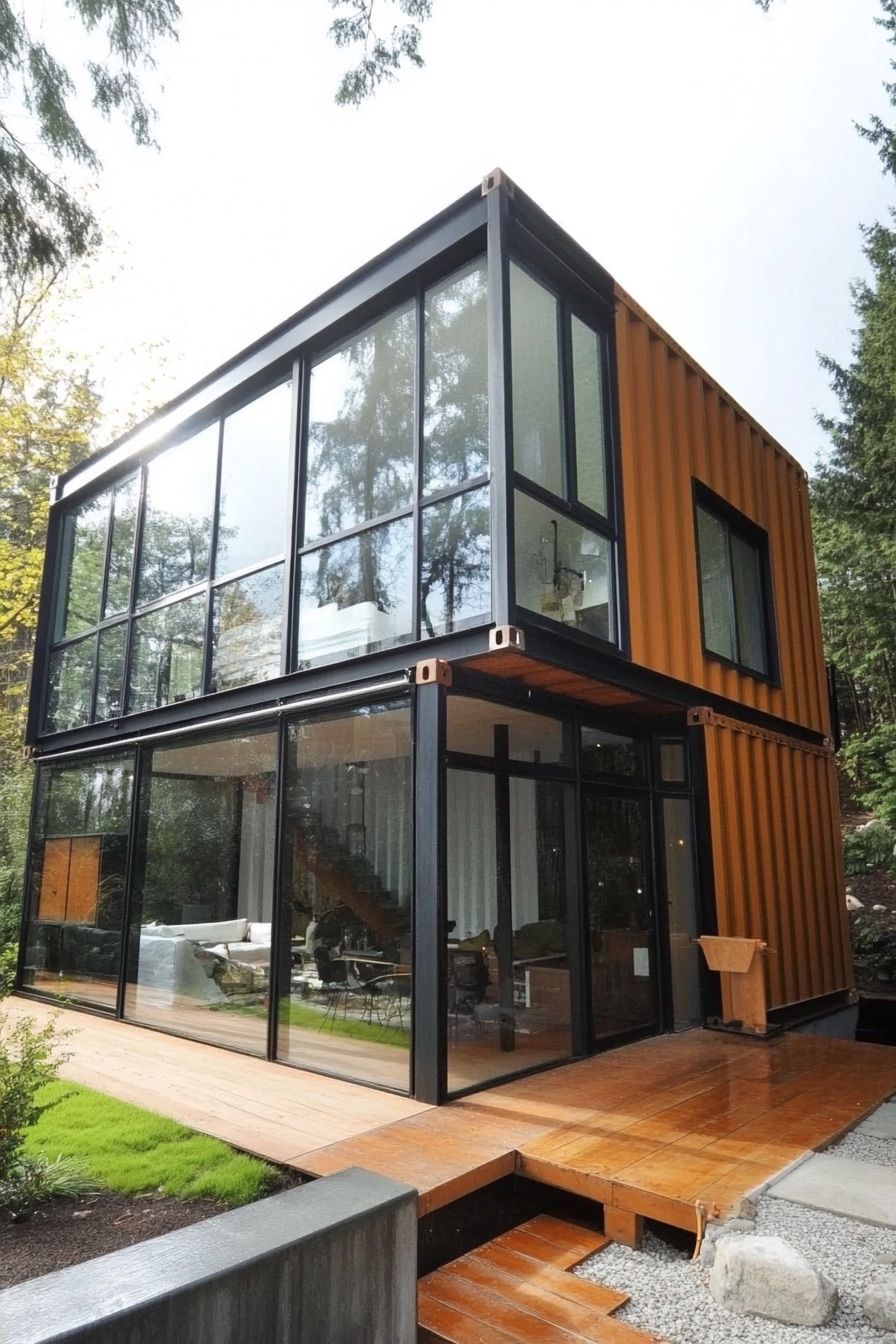 Container Home With Glass Walls - photo 4