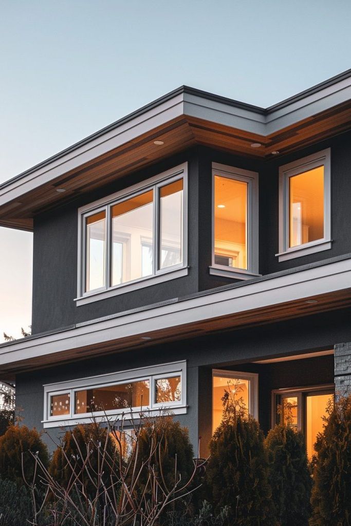Steel Grey Window Frame Accents
