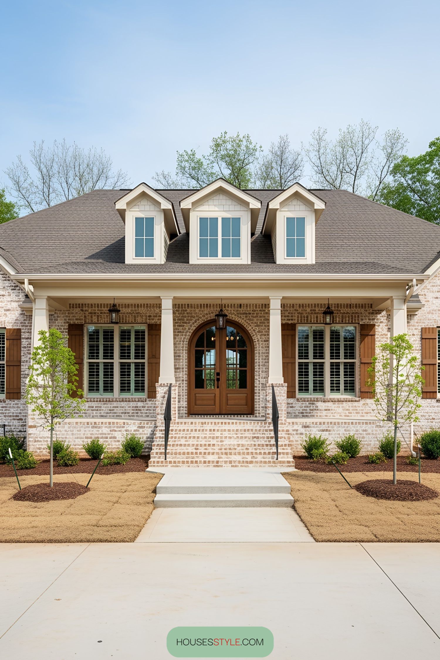 Brick Home With Welcoming Arched Entryway