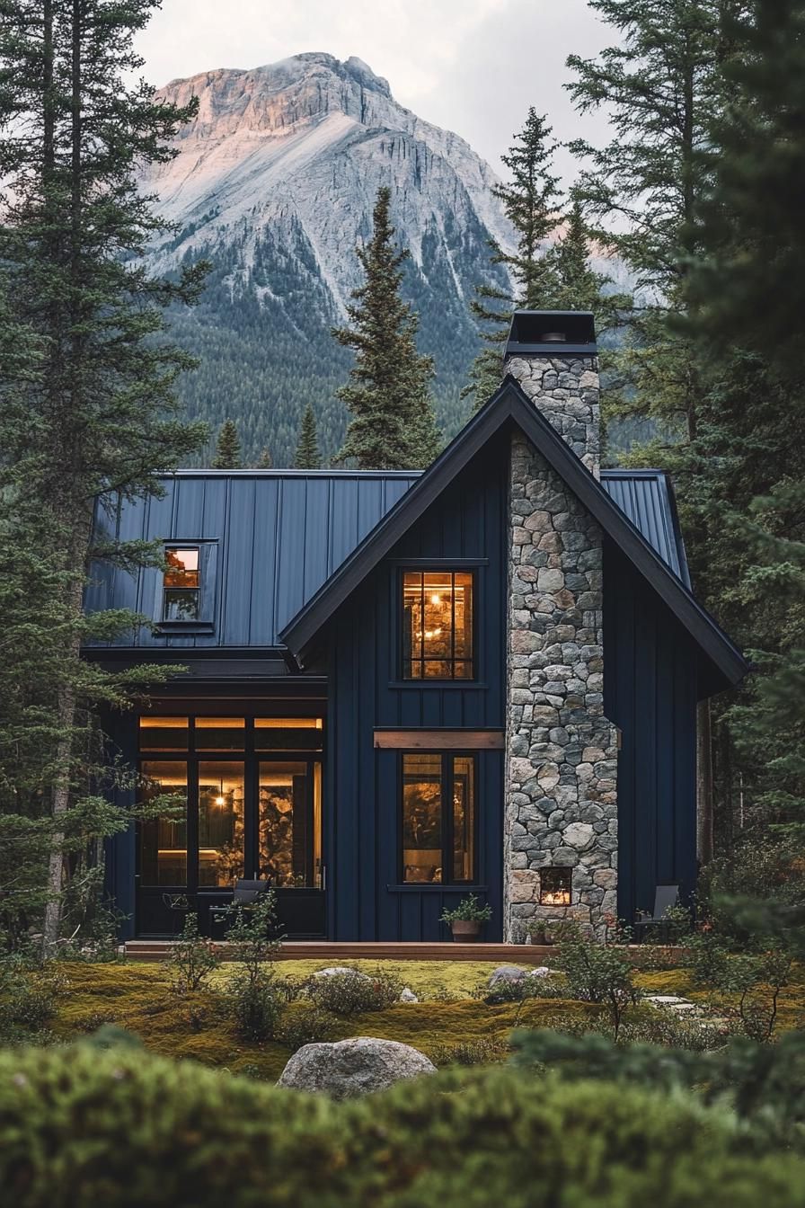 Midnight Blue Metal Siding With Black Trim - photo 3