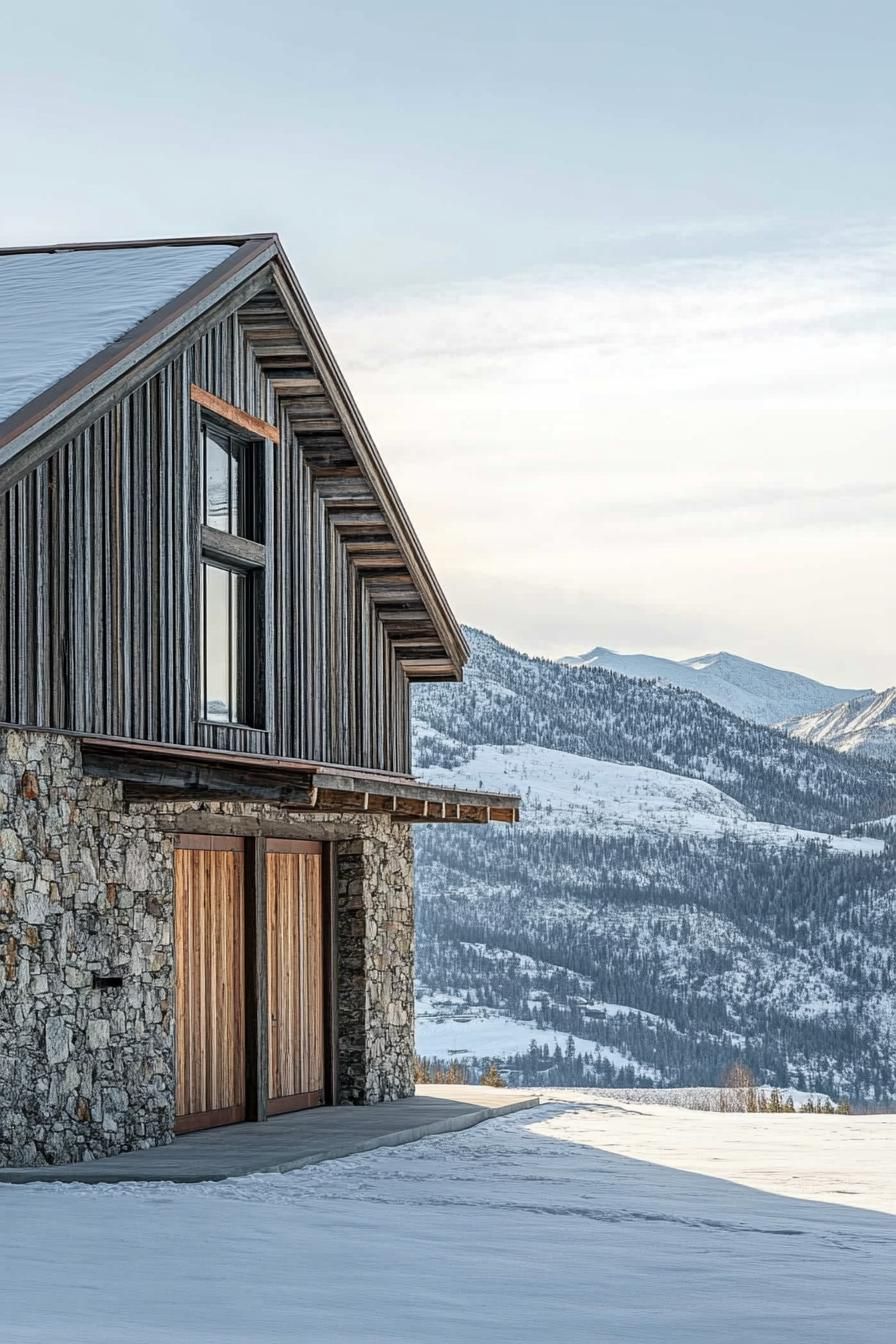 A Snowy Summit Home Above It All