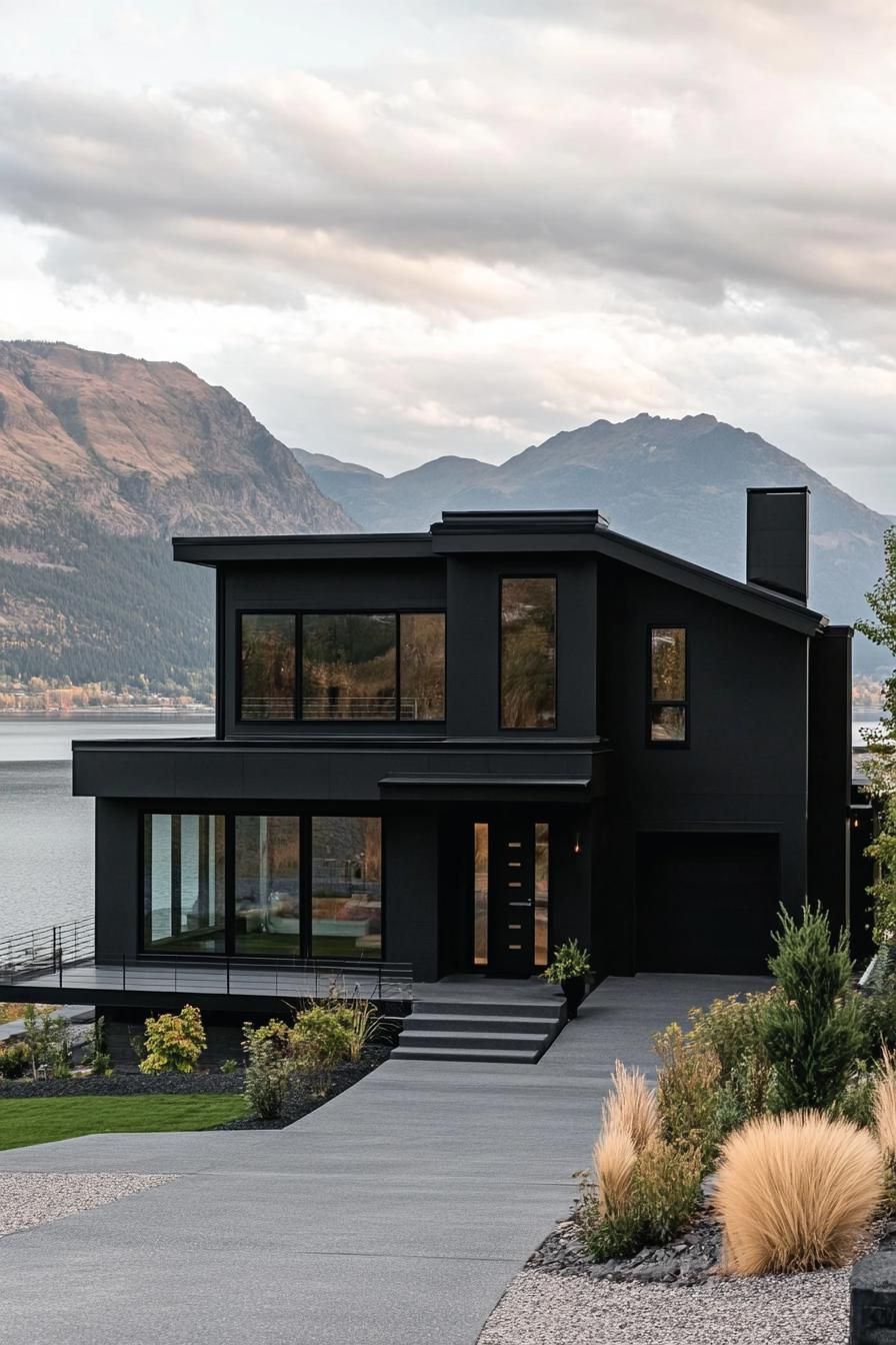 Matte Black Walls With Glossy Trim Accents - photo 2