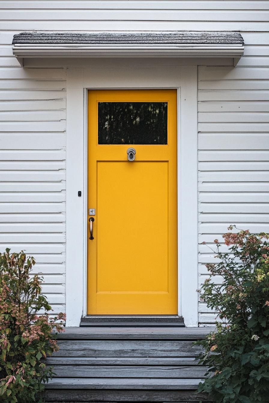 Pale Yellow Door With a White Border - photo 4