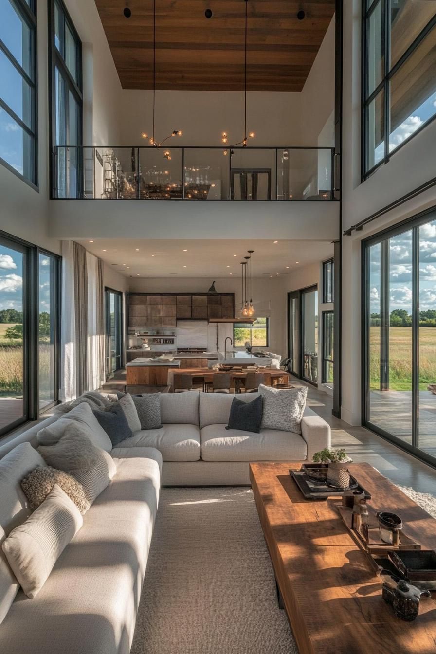 Double-Height Living Room With Tall Windows - photo 4