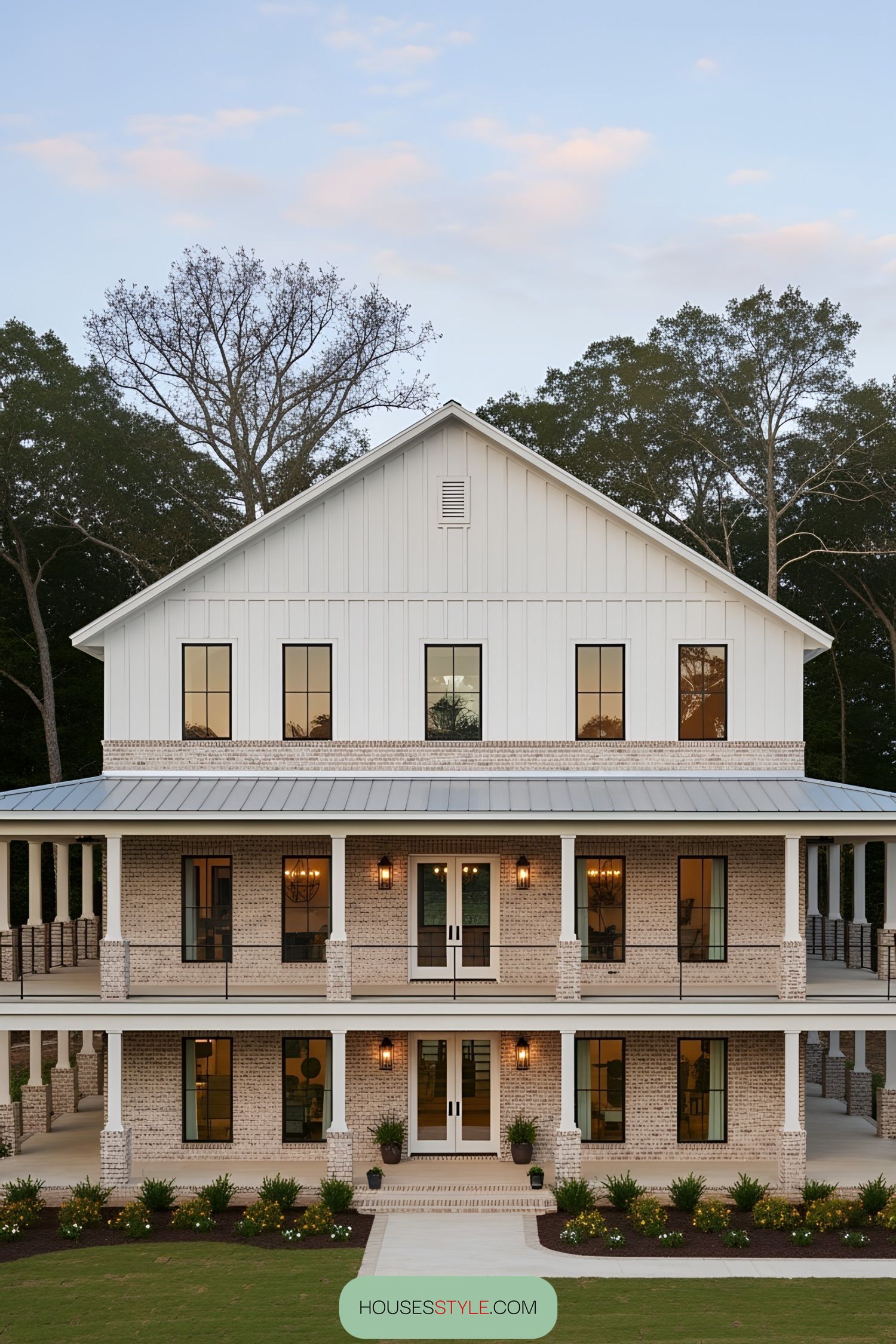 A Grand Barnhouse with a Full Wraparound Porch