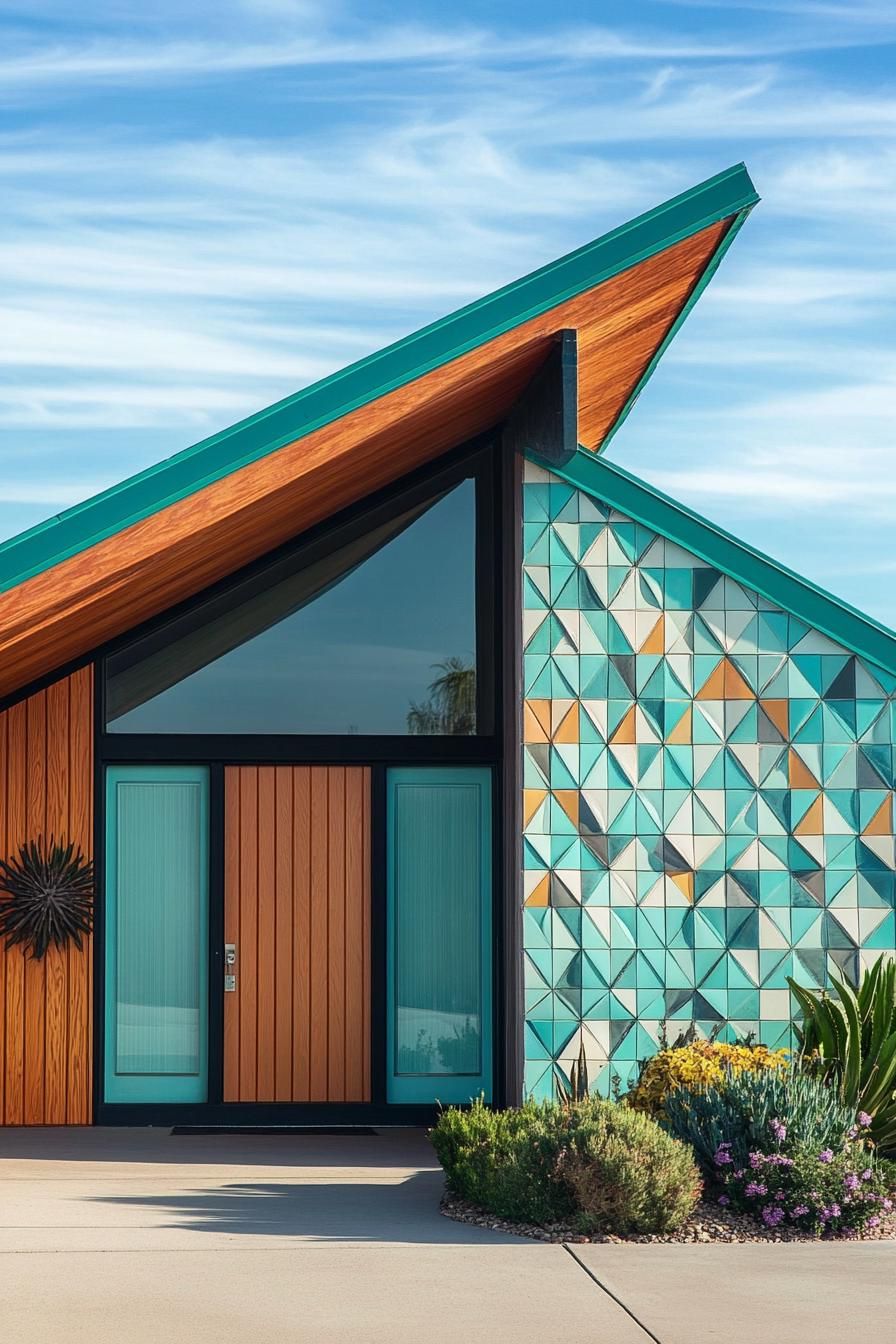 Turquoise and Tangerine Geometric Accents - photo 3