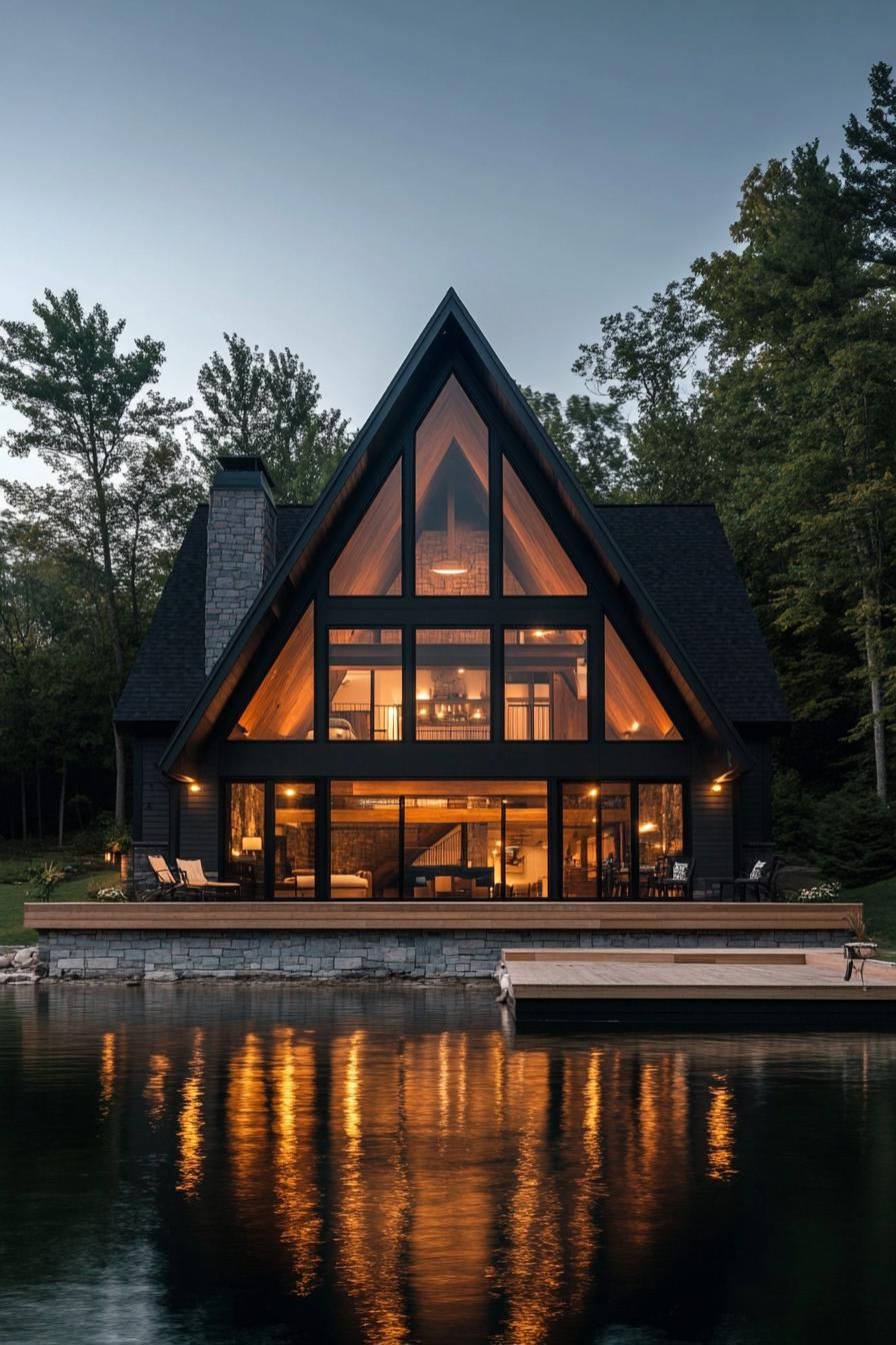 A-Frame Homes With Oversized Picture Windows - photo 3