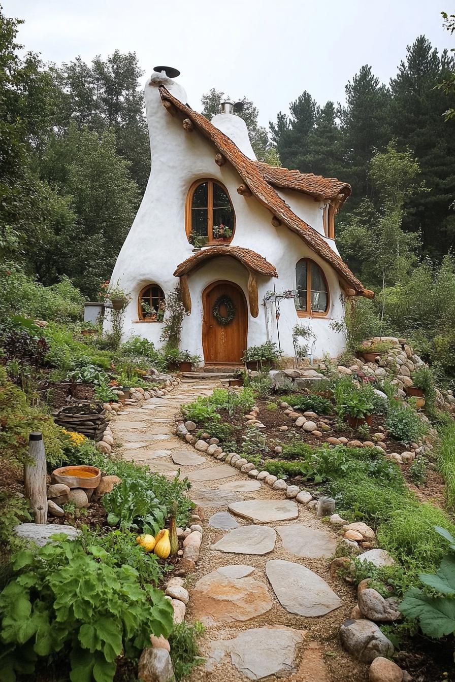 Eco-Friendly Cob Houses With Living Roofs