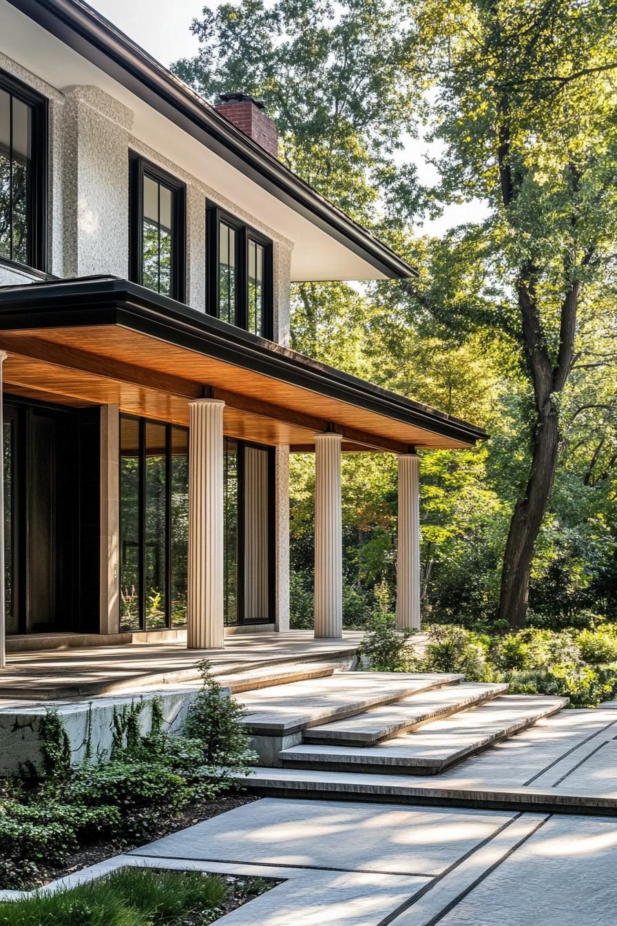 Classic Columns Meet Geometric Shapes
