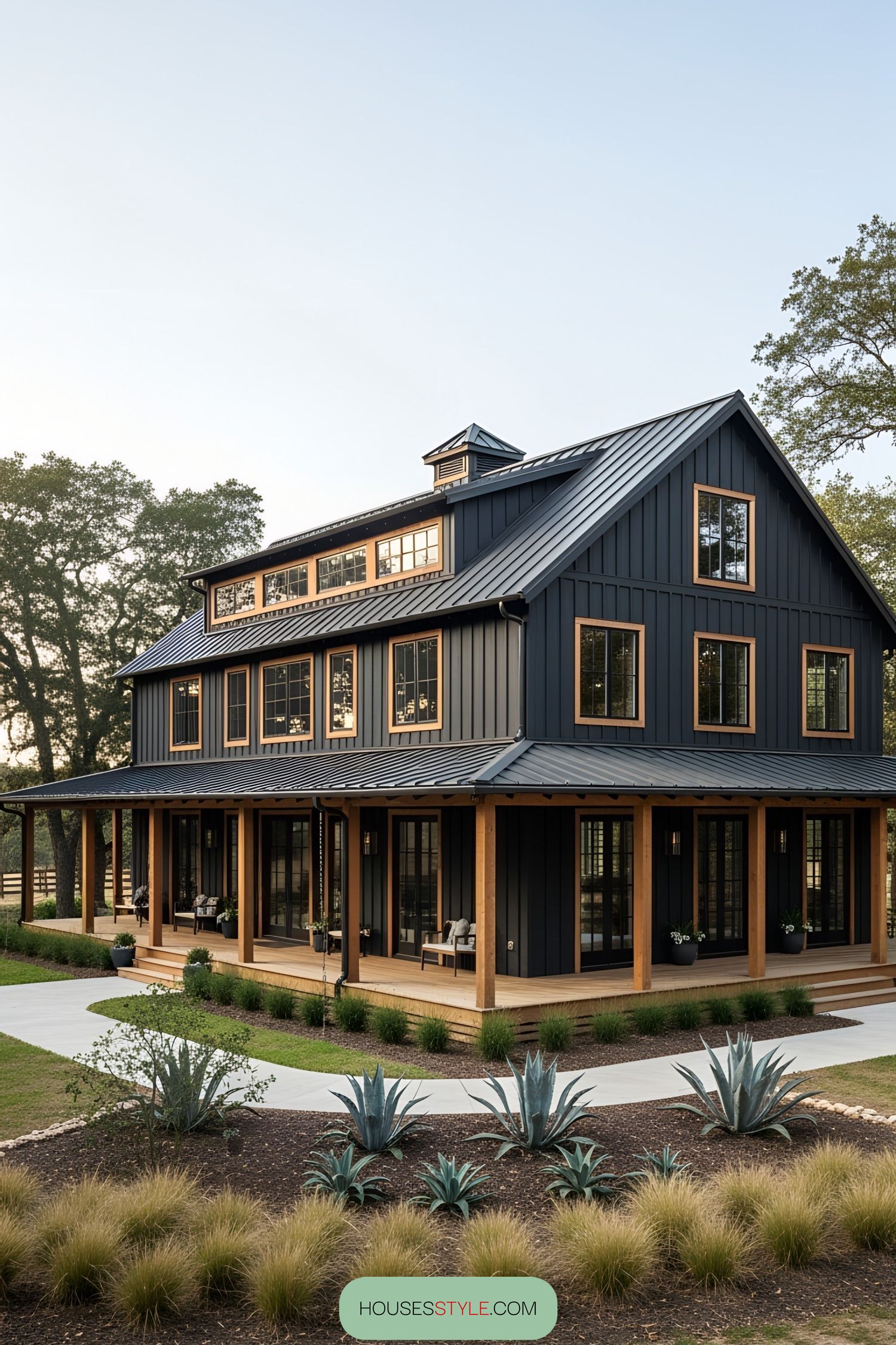 2) Mysterious Black Barn House