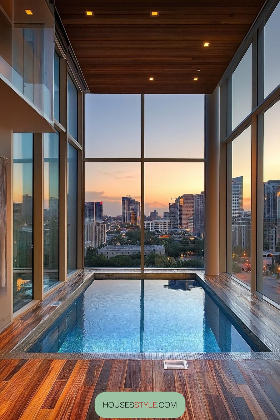 Indoor Pool Behind Glass Walls - photo 2