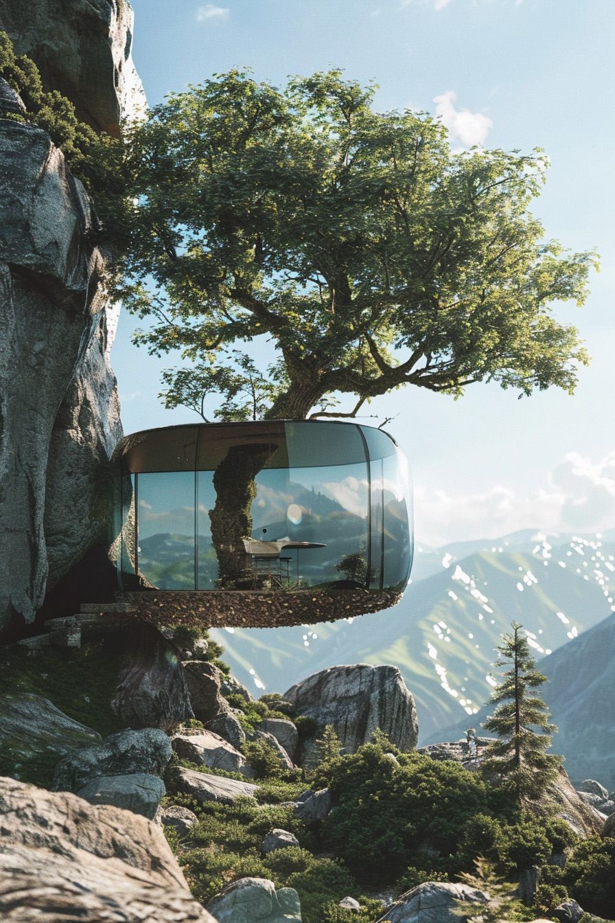 Glass Cabin Wrapped Around a Tree - photo 4